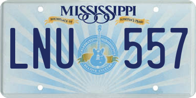 MS license plate LNU557