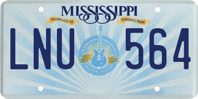 MS license plate LNU564
