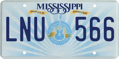 MS license plate LNU566