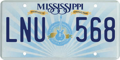 MS license plate LNU568
