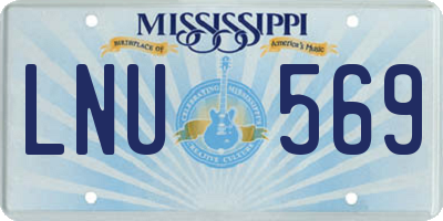 MS license plate LNU569