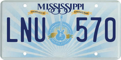 MS license plate LNU570