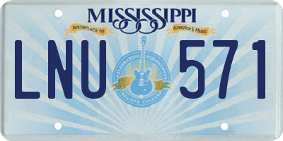 MS license plate LNU571