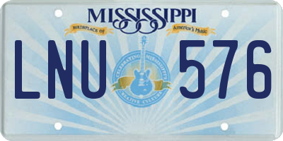MS license plate LNU576