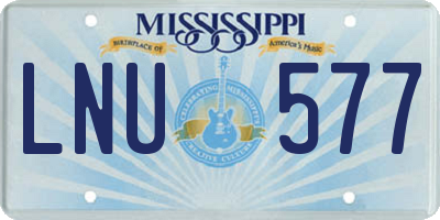 MS license plate LNU577