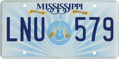 MS license plate LNU579