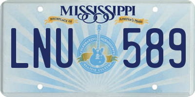 MS license plate LNU589