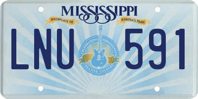 MS license plate LNU591