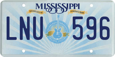 MS license plate LNU596