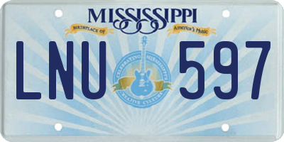 MS license plate LNU597