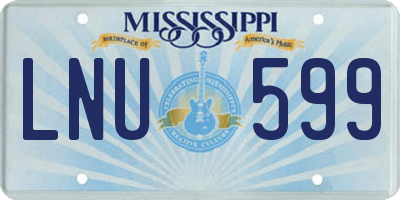 MS license plate LNU599