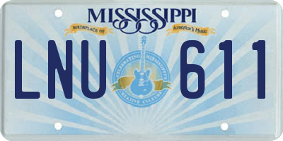 MS license plate LNU611