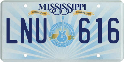 MS license plate LNU616