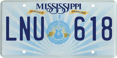 MS license plate LNU618