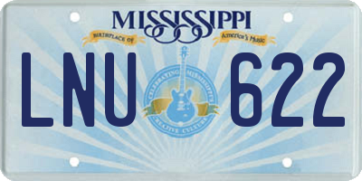 MS license plate LNU622
