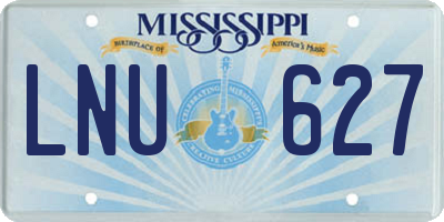 MS license plate LNU627