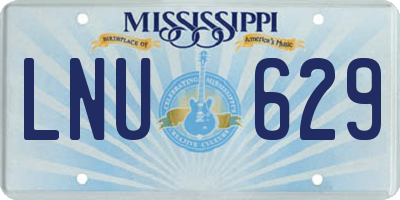 MS license plate LNU629