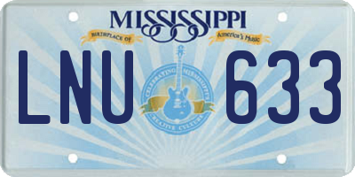 MS license plate LNU633