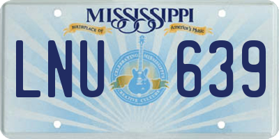 MS license plate LNU639