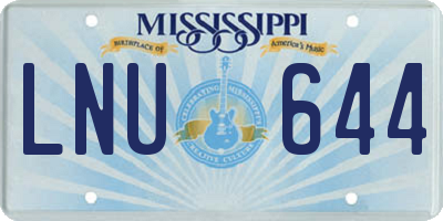 MS license plate LNU644