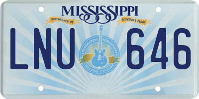 MS license plate LNU646