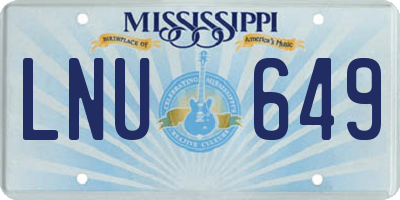 MS license plate LNU649