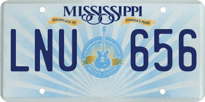 MS license plate LNU656
