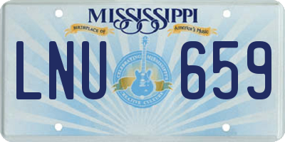 MS license plate LNU659