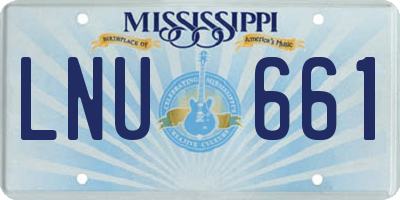 MS license plate LNU661