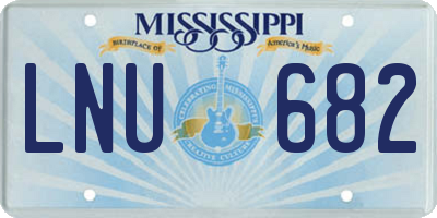 MS license plate LNU682
