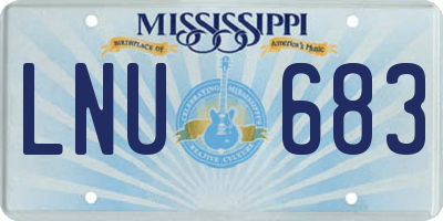 MS license plate LNU683