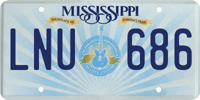 MS license plate LNU686