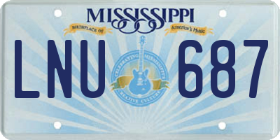 MS license plate LNU687