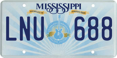 MS license plate LNU688