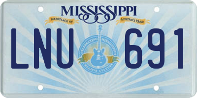 MS license plate LNU691