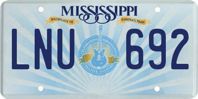 MS license plate LNU692