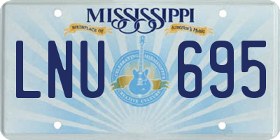 MS license plate LNU695