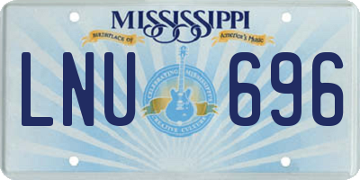 MS license plate LNU696