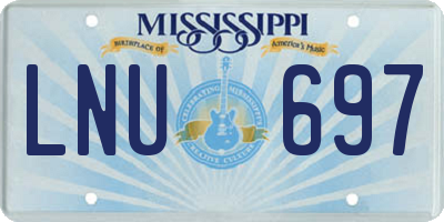 MS license plate LNU697