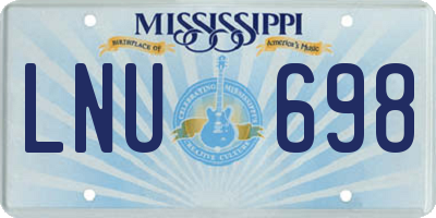 MS license plate LNU698
