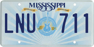 MS license plate LNU711
