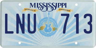 MS license plate LNU713