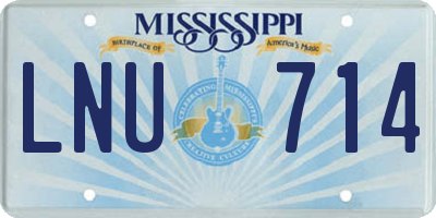 MS license plate LNU714
