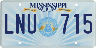 MS license plate LNU715
