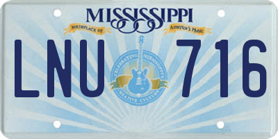 MS license plate LNU716