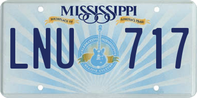 MS license plate LNU717
