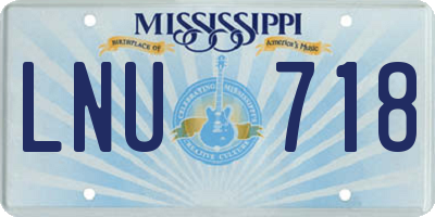 MS license plate LNU718