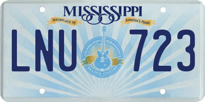 MS license plate LNU723