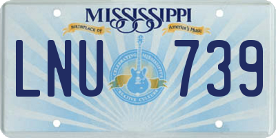 MS license plate LNU739