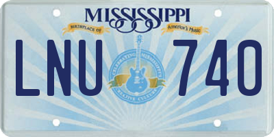 MS license plate LNU740
